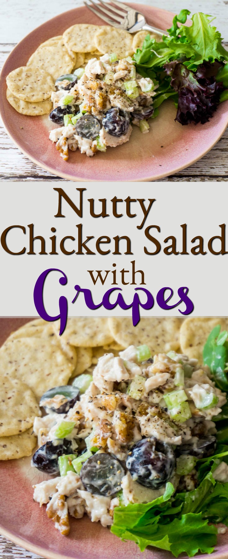nutty chicken salad with grapes