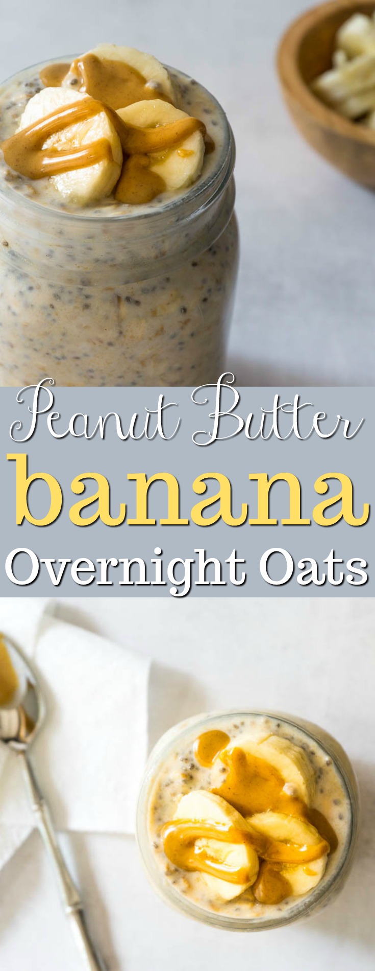 peanut butter and banana overnight oats