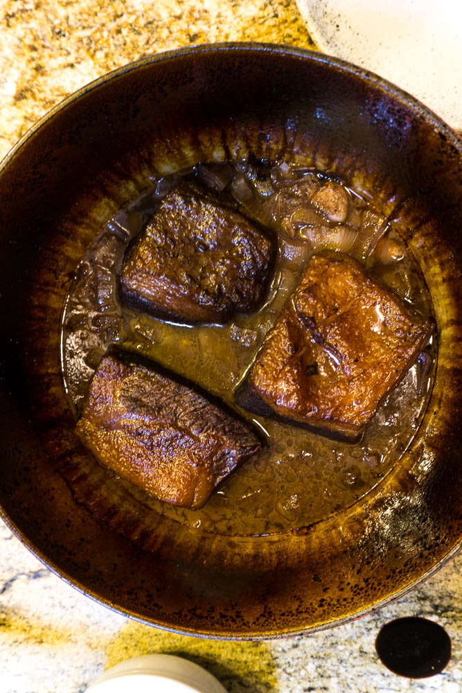 braised brisket and shallots