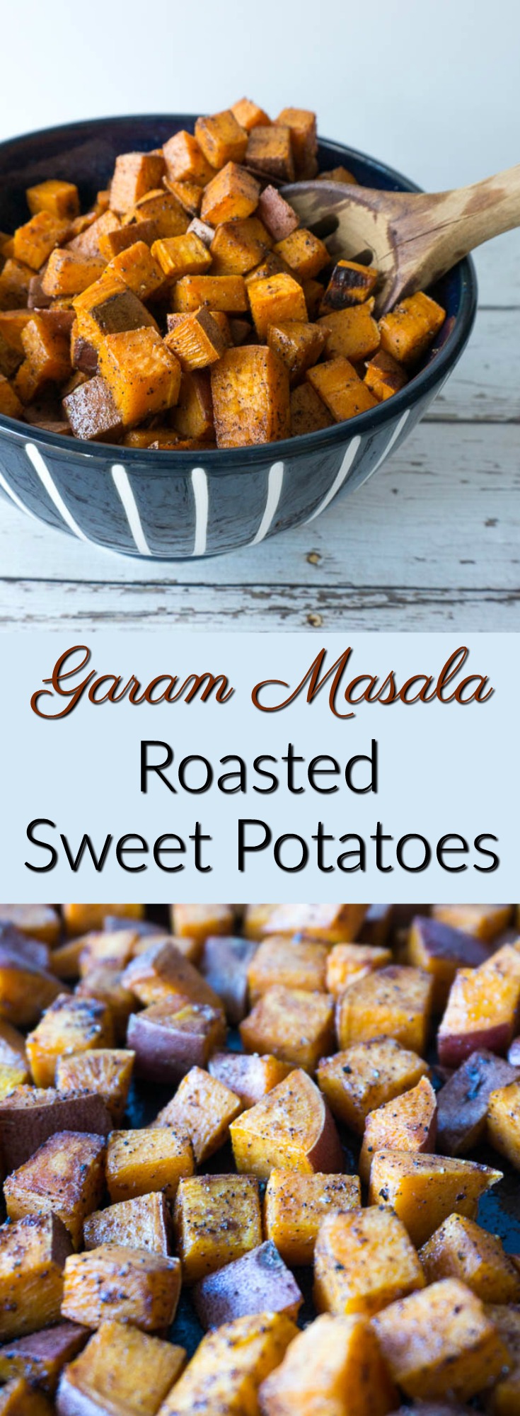 Garam Masala Roasted Sweet Potatoes - Purely Easy